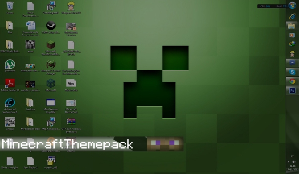 Minecraft ThemePack for Windows 7 Minecraftthemepack